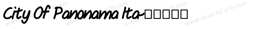 City Of Panonama Ita字体转换